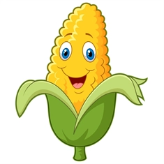 Corn Classroom Vegetable Transparent Sticker